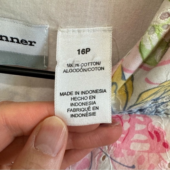 VTG Alfred Dunner Womens Large Butterfly Y2K Dainty Jacket 16 Plus Cotton Casual - Picture 8 of 9